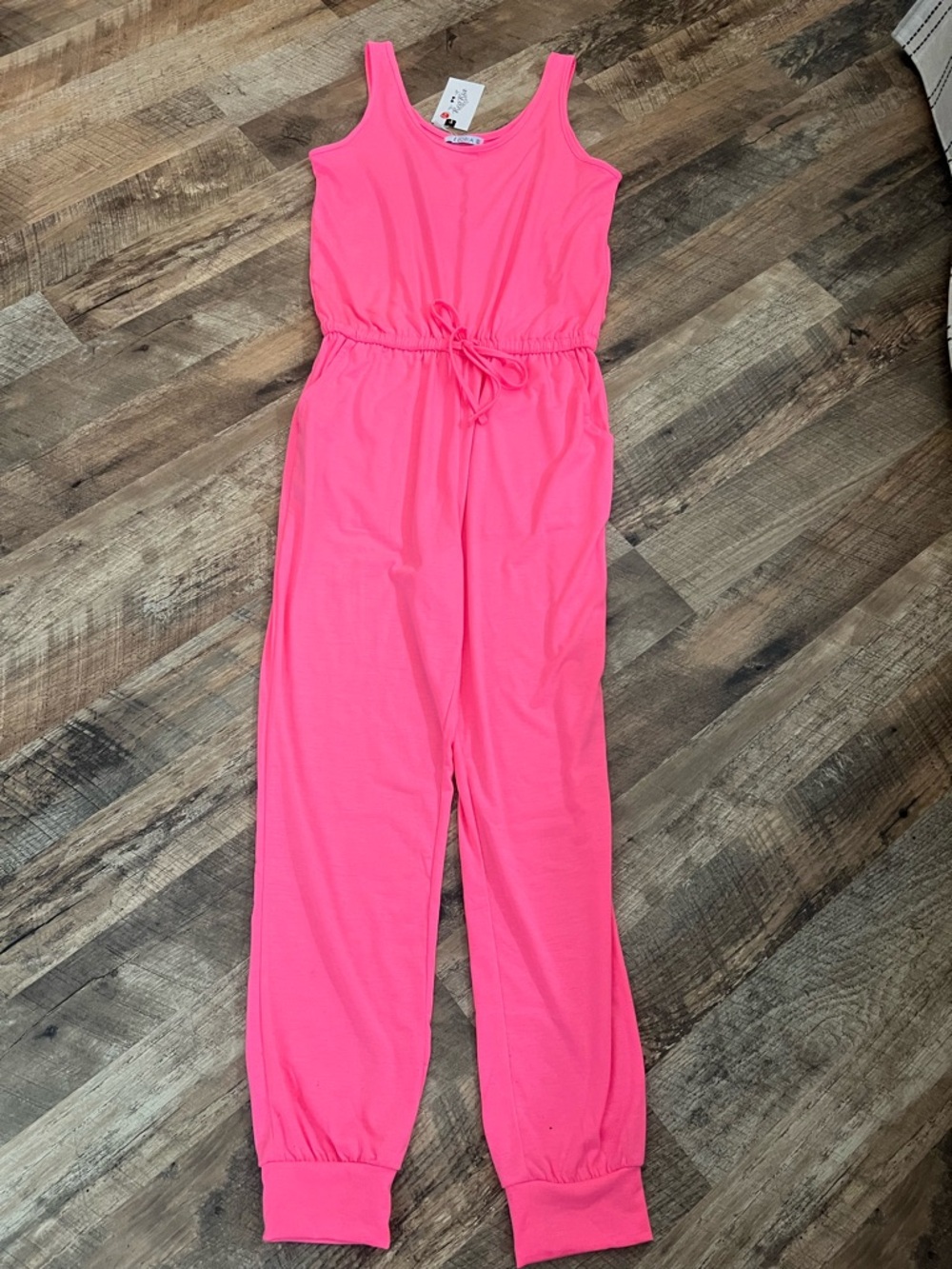 ReoRia Neon Pink Sleeveless Jumpsuit - Picture 2 of 8